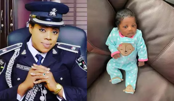 Popular police officer, Dolapo Badmos welcomes baby girl